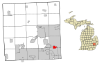 Oakland County Michigan Incorporated and Unincorporated areas Clawson highlighted